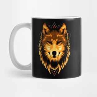 wolf head design Mug